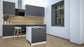 Ilot Central de Cuisine Duo 80 gris anthracite
