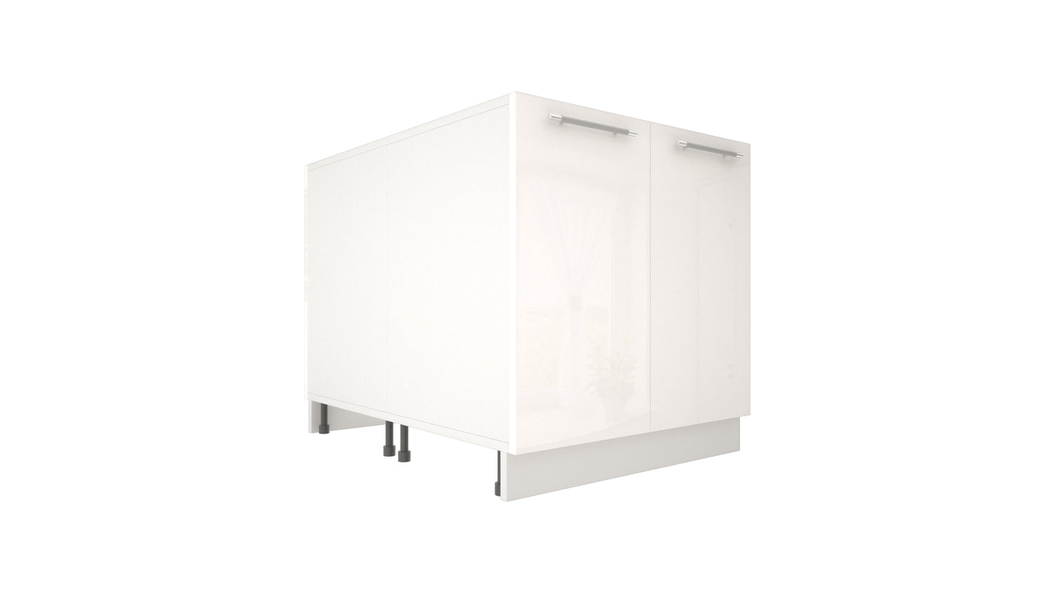 Ilot Central de Cuisine Duo 80 blanc laquée