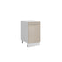Meuble de cuisine bas taupe laqué 1 porte 1 étagère L 40 x H 72 cm