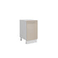 Meuble de cuisine bas taupe laqué 1 porte 1 étagère L 40 x H 72 cm
