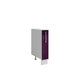 Meuble bas de cuisine aubergine laqué 1 porte panier coulissant Inox L 15 x H 72 cm ( Partie haut non couvert )