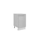 Meuble de cuisine bas gris laqué 1 porte 1 étagère L 40 x H 72 cm