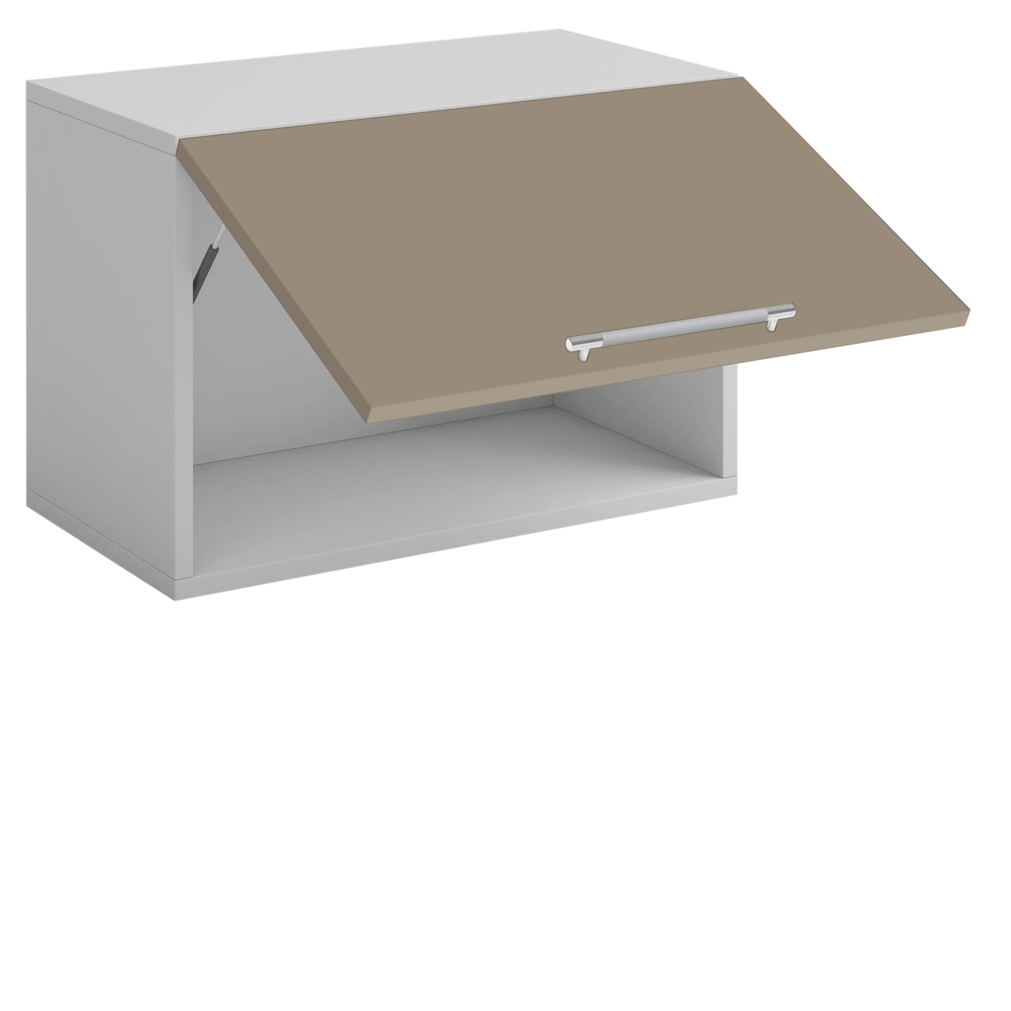 Meuble de cuisine haut sous hotte sable mat 1 porte 1 étagères L 60 x H 40 cm