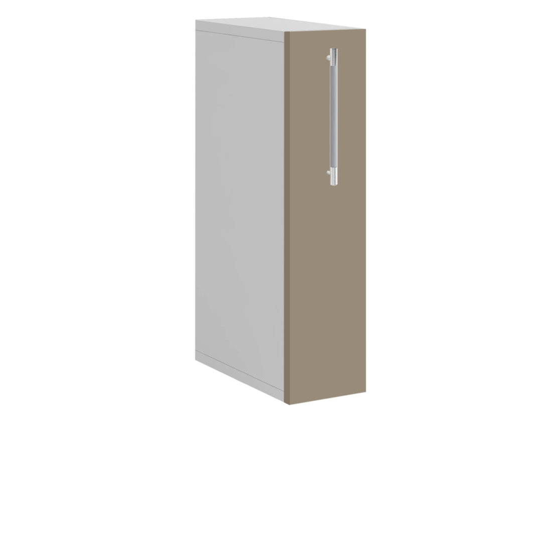 Meuble de cuisine haut sable mat 1 porte 2 étagères L 15 x H 72 cm