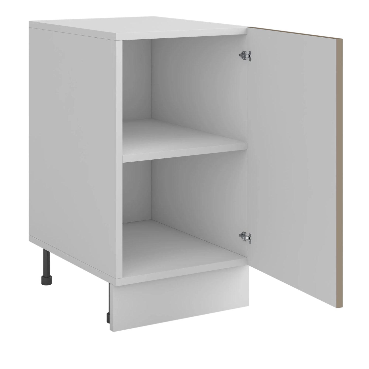 Meuble de cuisine bas sable mat 1 porte 1 étagère L 40 x H 72 cm ( Partie haut non couvert )