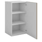 Meuble de cuisine haut sable mat 1 porte 2 étagères L 40 x H 72 cm