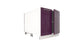 Ilot Central de Cuisine Duo 80 aubergine laquée