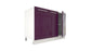 Ilot Central de Cuisine Solo 120 aubergine laquée