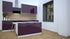 Ilot Central de Cuisine Duo 160 aubergine laquée