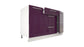 Ilot Central de Cuisine Solo 140 Tiroirs aubergine laquée