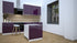 Ilot Central de Cuisine Duo 80 aubergine laquée