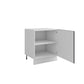 Meuble de cuisine sous évier gris anthracite 1 porte L 60 x H 72 cm