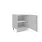 Meuble de cuisine bas 1 porte 1 étagère L 60 x H 72 cm 