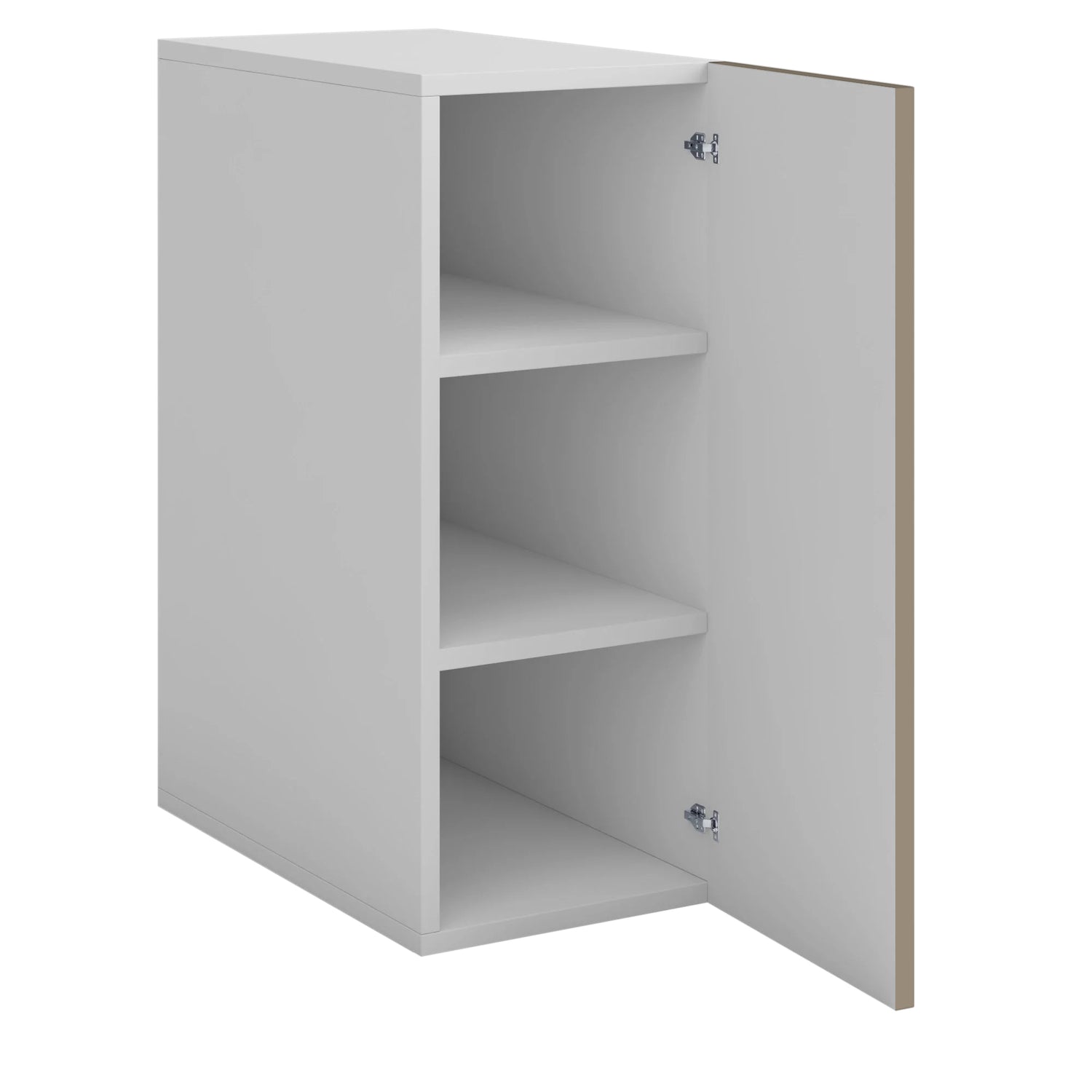 Meuble de cuisine haut sable mat 1 porte 2 étagères L 30 x H 72 cm