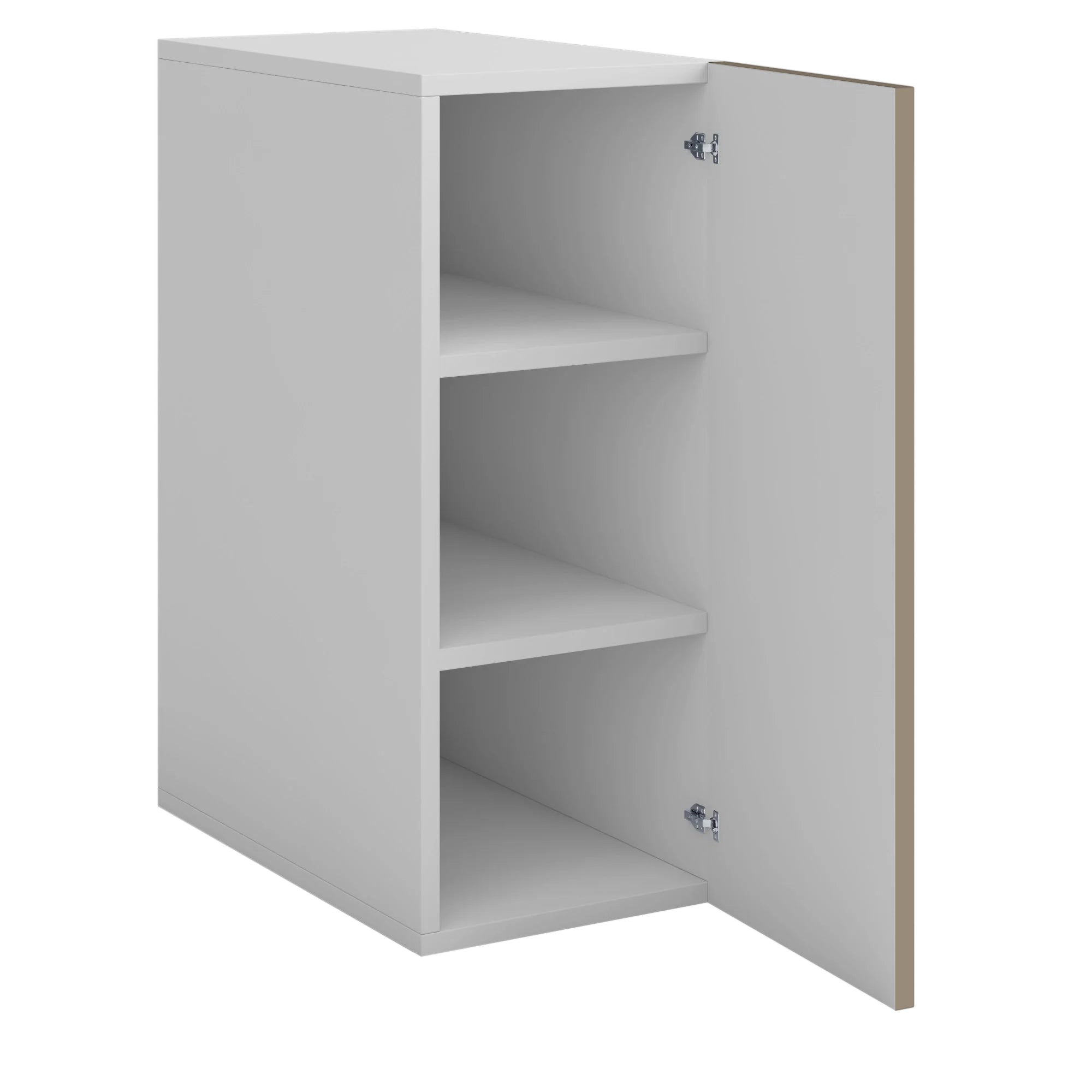 Meuble de cuisine haut sable mat 1 porte 2 étagères L 30 x H 72 cm