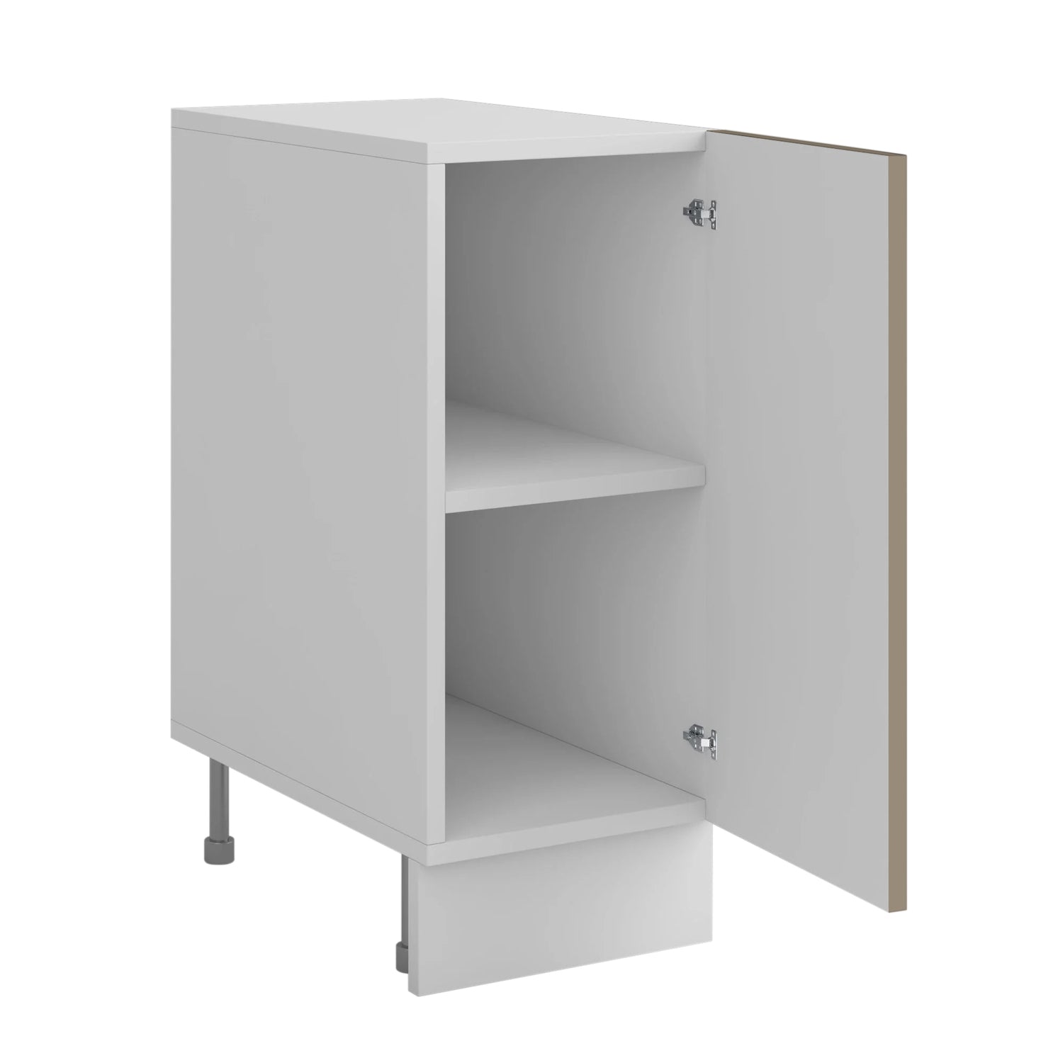Meuble de cuisine bas sable mat 1 porte 1 étagère L 30 x H 72 cm ( Partie haut non couvert )