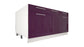Ilot Central de Cuisine Duo 160 aubergine laquée