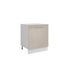 Meuble de cuisine bas taupe laqué 1 porte 1 étagère L 60 x H 72 cm 