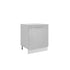 Meuble de cuisine bas gris laqué 1 porte 1 étagère L 60 x H 72 cm
