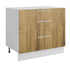 Meuble de cuisine casserolier 3 tiroirs bois clair L 80 x H 72 cm ( Partie haut non couvert )