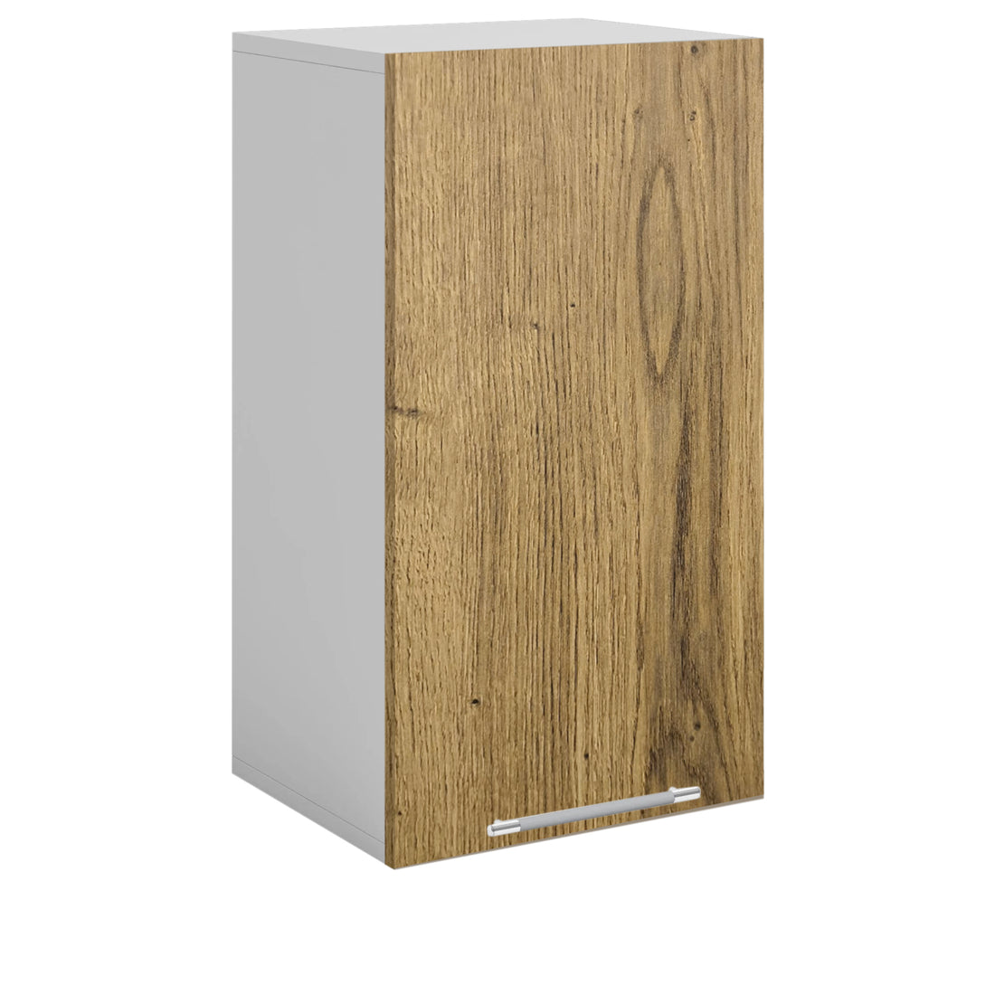 Meuble de cuisine haut bois clair 1 porte 2 étagères L 40 x H 72 cm