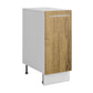Meuble de cuisine bas bois clair 1 porte 1 étagère L 30 x H 72 cm ( Partie haut non couvert )