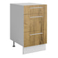 Casserolier cuisine bois clair – 3 tiroirs – L 40 × H 72 cm