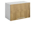 Meuble de cuisine haut sous hotte bois clair 1 porte 1 étagères L 60 x H 40 cm