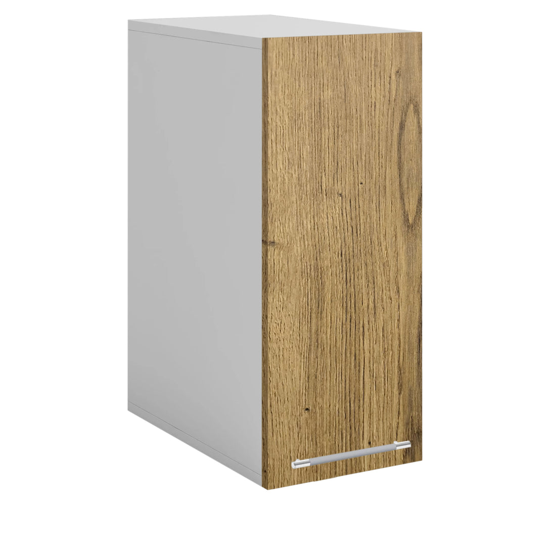 Meuble de cuisine haut bois clair 1 porte 2 étagères L 30 x H 72 cm