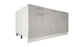Ilot Central de Cuisine Duo 160 gris laquée