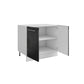 Meuble de cuisine bas 2 portes 1 étagère L 80 x H 72 cm