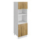 Colonne four & micro-ondes bois clair – 2 portes – L 60 × H 200 cm
