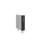 Meuble de cuisine bas gris anthracite 1 porte panier coulissant Inox L 15 x H 72 cm ( Partie haut non couvert )