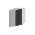 Meuble de cuisine haut d'angle gris anthracite 1 porte 2 étagères L 60 x 60 x H 72 cm