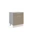 Bas L60xH72 sable mat - 1 porte 1 tiroir coulissant  ( Partie haut non couvert )