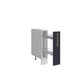 Meuble de cuisine bas gris anthracite 1 porte panier coulissant Inox L 15 x H 72 cm ( Partie haut non couvert )