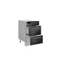 Meuble de cuisine casserolier 3 tiroirs L 40 x H 72 cm