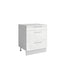 Meuble de cuisine casserolier 3 tiroirs blanc laqué L 60 x H 72 cm ( Partie haut non couvert )