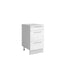 Meuble de cuisine casserolier 3 tiroirs blanc laqué L 40 x H 72 cm ( Partie haut non couvert )