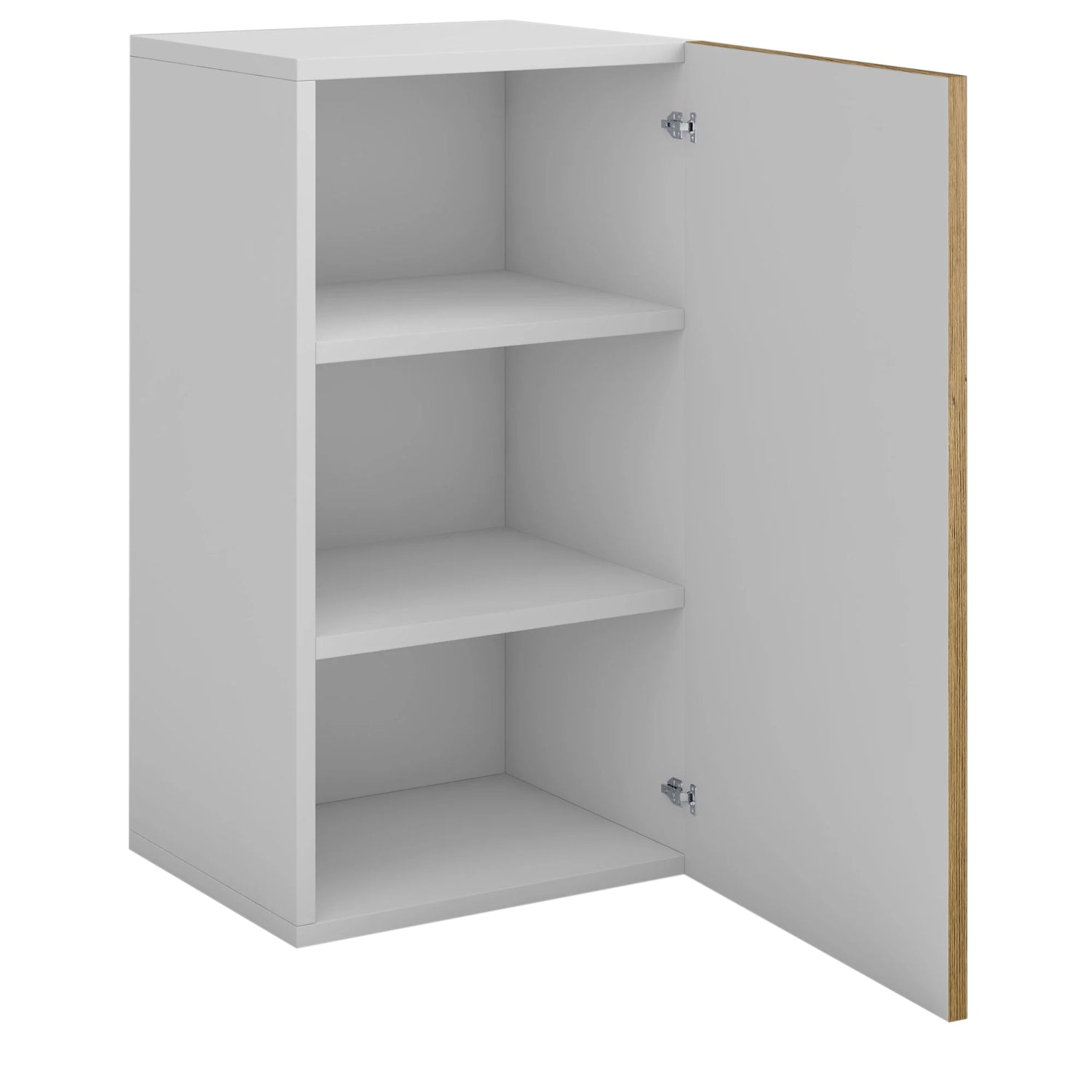 Meuble de cuisine haut bois clair 1 porte 2 étagères L 40 x H 72 cm