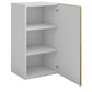 Meuble de cuisine haut bois clair 1 porte 2 étagères L 40 x H 72 cm