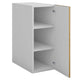 Meuble de cuisine haut bois clair 1 porte 2 étagères L 30 x H 72 cm