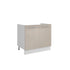 Meuble de cuisine sous évier taupe laqué 2 portes L 80 x H 72 cm