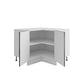 Meuble d'angle de cuisine 2 portes 1 étagères L 90 x 90 x H 72 cm 