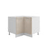 Meuble de cuisine bas d'angle taupe laqué 2 portes 1 étagères L 90 x 90 x H 72 cm