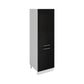 Meuble de cuisine colonne de frigo noir laqué 2 portes L 60 x H 200 cm