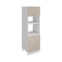 Meuble de cuisine colonne de four - micro-ondes taupe laqué 2 portes L 60 x H 200 cm