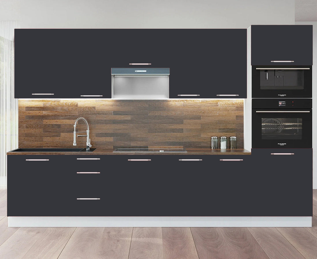 Cuisine complète haut et bas 300 cm – façade gris anthracite laquée