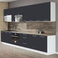 Cuisine complète haut et bas 330 cm – 10 éléments – façade gris anthracite