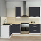 Cuisine complète d’angle 260 cm – Façade gris anthracite – Poignées inox et pieds fournis